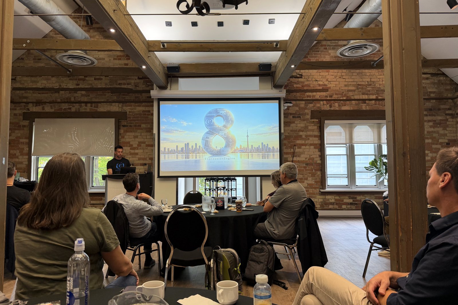Tom Jaeger presenting the ExpressionEngine 8 keynote at EEConf 2026 in Toronto