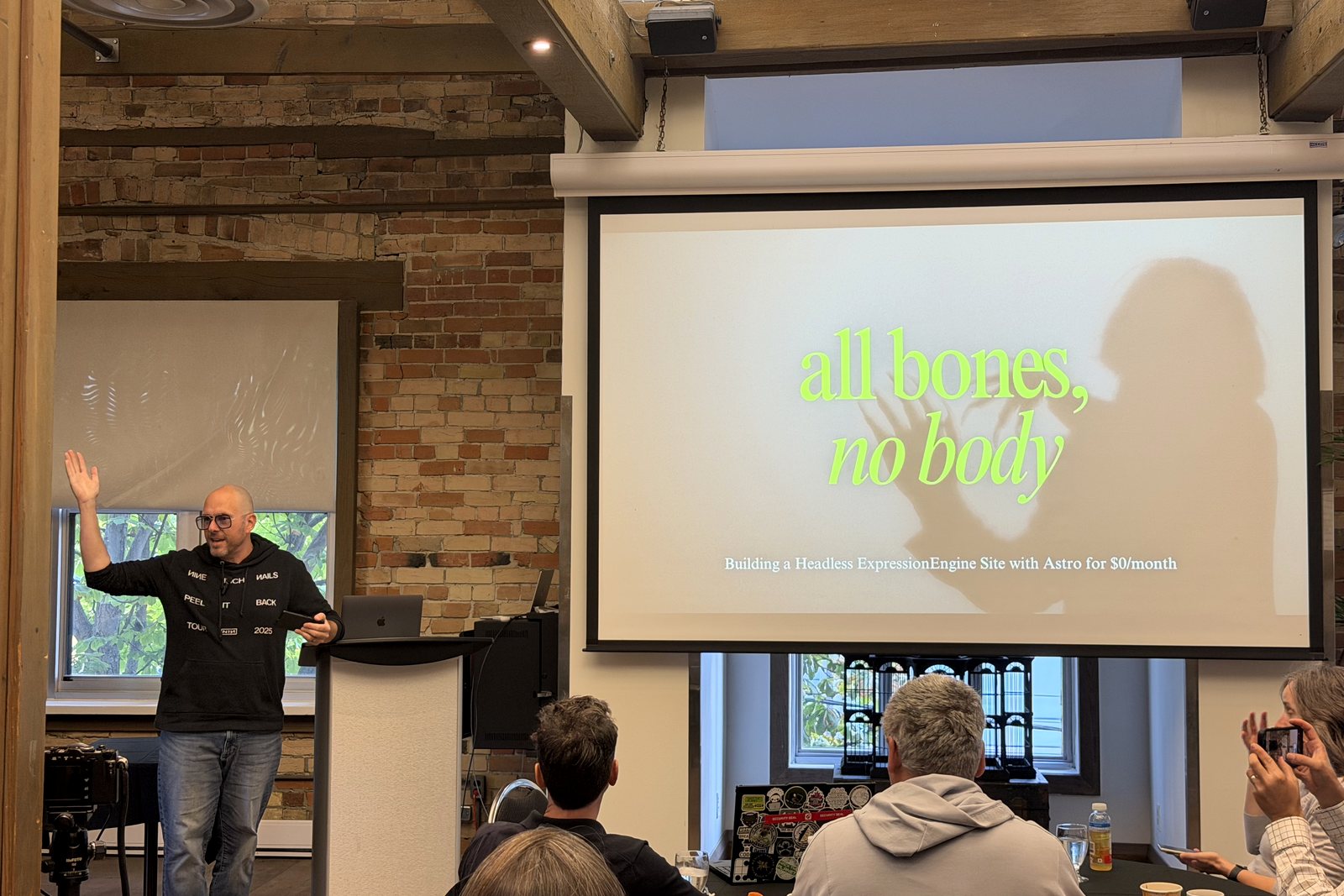 Doug Black presenting All Bones, No Body, about headless ExpressionEngine with Astro